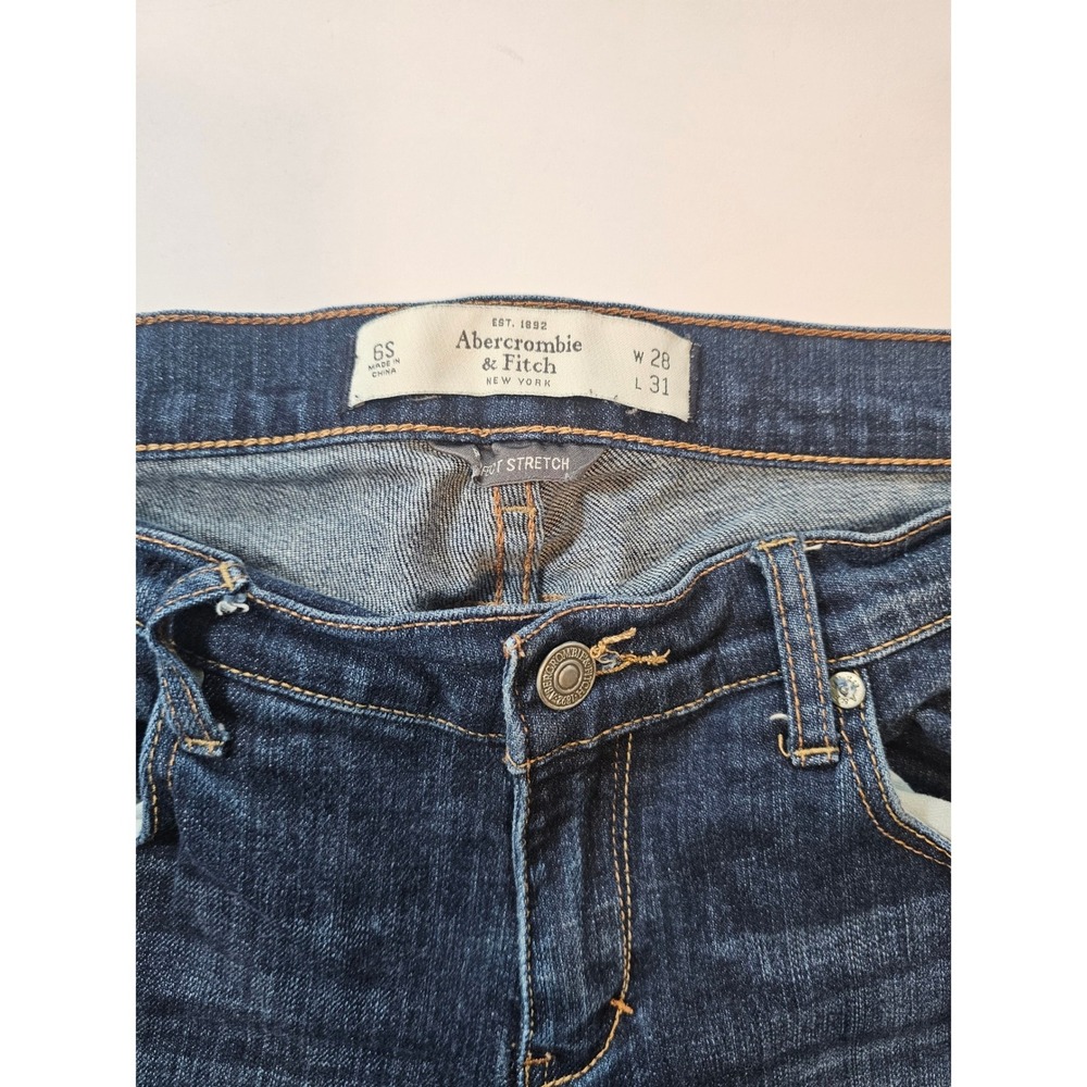 Abercrombie & Fitch Bootcut Jeans Womens 6S Dark Blue Stretch - Picture 2 of 6